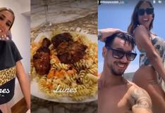 Melissa Paredes engríe a Anthony Aranda con comida y él le agradece con románticas palabras (VIDEO)