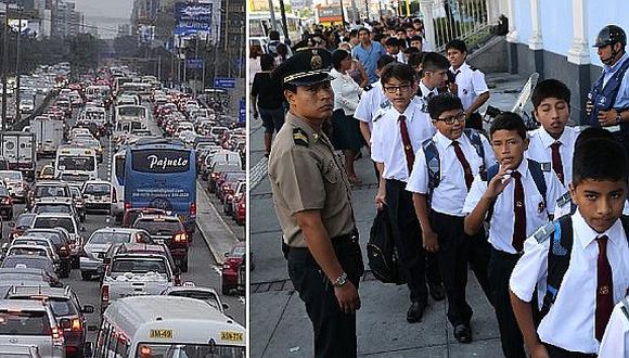 Año Escolar 2017: Carga vehicular aumentará en 40%