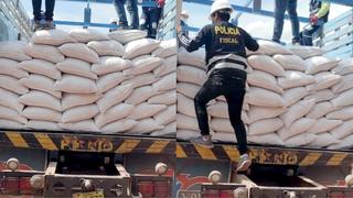 Policía de Cusco incauta sacos de azúcar, harina y maíz valorizados en 300 mil soles