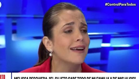 Melissa Peschiera: "Si me pasa algo, será responsabilidad del Poder Judicial y Ministerio Público" (VIDEO)