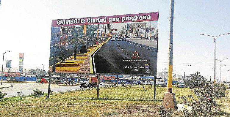 Chimbote: En la MPS valorizan gigantografías en S/. 1, 700 y en el mercado cuestan S/. 600