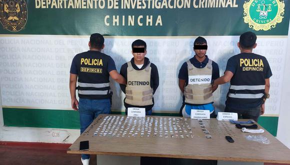 Chincha: Capturan a dos sujetos acusados de comercializar ketes con droga