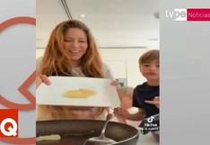 Shakira quiso sorprender a sus hijos preparando panqueques, pero casi se quema todo (VIDEO)