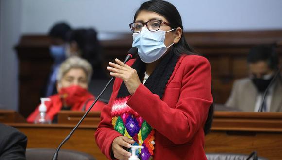 La congresista Margot Palacios es representante de la región Ayacucho e integra la bancada de Perú Libre. (Foto: archivo Congreso)