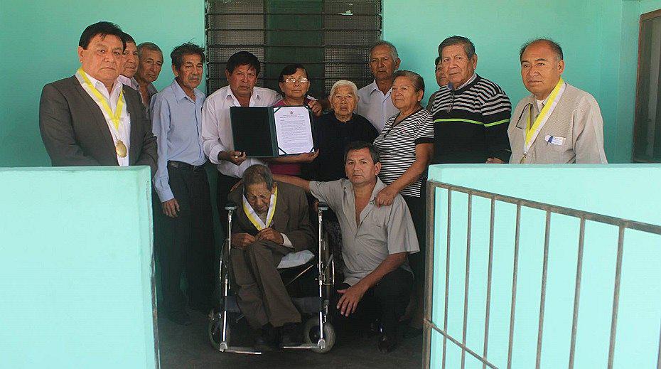 Comuna de Ascope rinde homenaje al más longevo de la provincia 