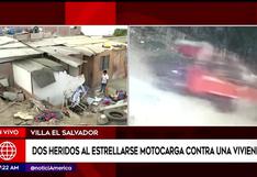 Graban momento exacto en que motocar impacta y destroza vivienda en Villa El Salvador (VIDEO)