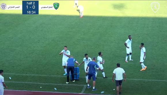 Alex Valera disputó amistoso con Al-Fateh en la pretemporada. (Foto: Captura)
