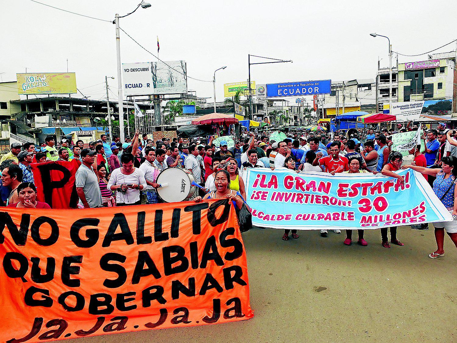 Aguas Verdes protesta 24 horas por falta de agua