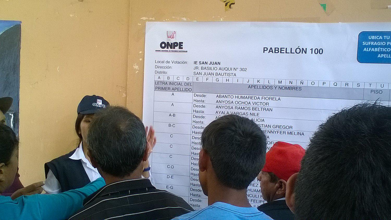 Nueva distribución de mesas de sufragio generó confusión 