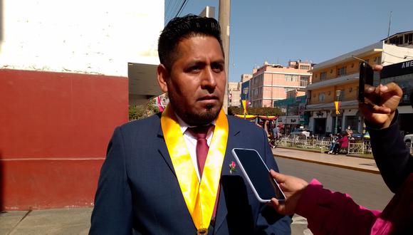 Wilfredo Flores, regidor de la comuna provincial de Tacna. (Foto: Adrian Apaza)