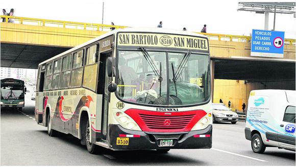Asaltan a 15 pasajeros en un bus de la ruta San Bartolo - Breña