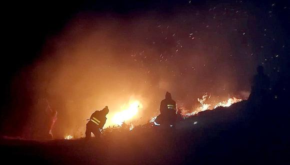 Grandes áreas de cultivo son arrasadas por incendio forestal en Cusco