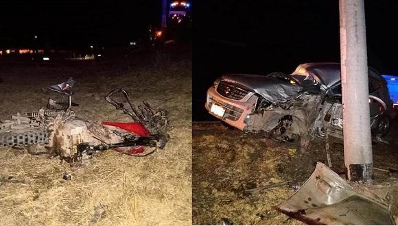 Cuatro muertos deja choque frontal entre motocicleta y un auto en Asillo