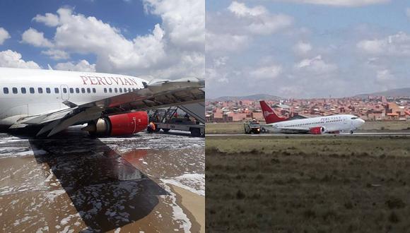 Avión de Peruvian Airlines sufrió un accidente durante aterrizaje de Bolivia (VIDEO)