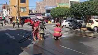 Pánico por fuga de gas en pollería ubicada en la Plaza de Armas de Nasca