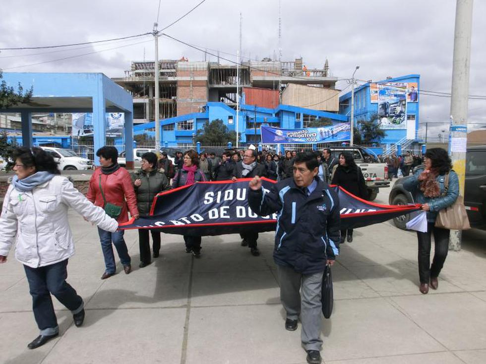 Docentes de UNDAC se movilizan contra Ley Universitaria