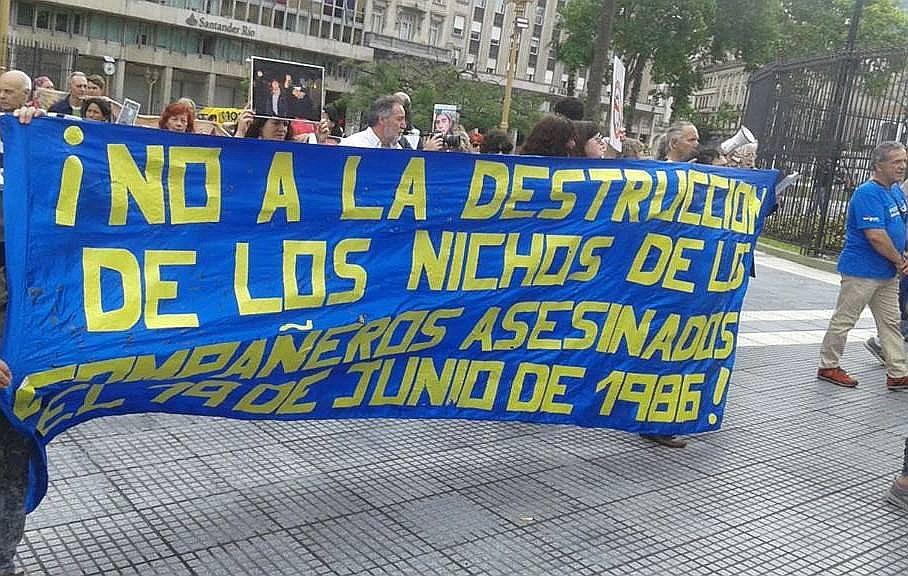 Realizan campaña contra demolición de mausoleo terrorista de Comas (VIDEOS)