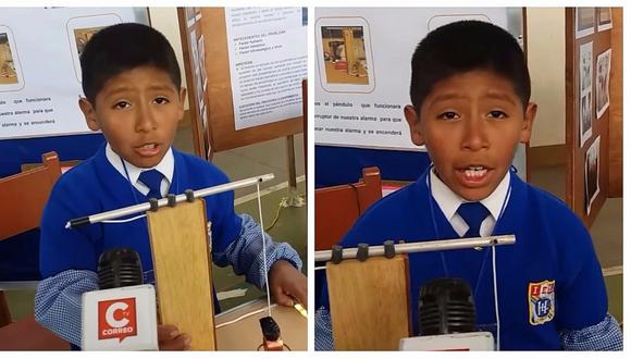 Este niño cusqueño inventó un sistema de alerta temprana para sismos (VIDEO) 