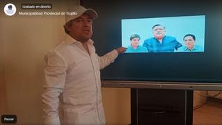 Arturo Fernández lleva su “show” a portal de la Municipalidad Provincial de Trujillo