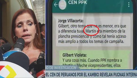 Mercedez Aráoz sobre chat donde mencionan a Martín Vizcarra: "Hay intención de hacer caer al Presidente"