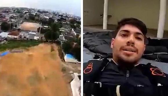 Brasil: paracaidista pierde el control y cae en un condomino (VIDEO y FOTOS)