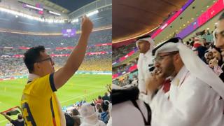En medio de la victoria de Ecuador vs. Qatar: el curioso conflicto entre dos hinchas en el estadio (VIDEO)