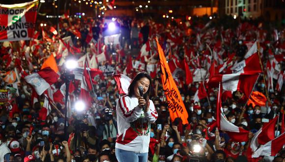 Keio Fujimori convocó a una nueva movilización por tercer sábado consecutivo en el Centro de Lima. (Foto: Hugo Curotto / GEC)