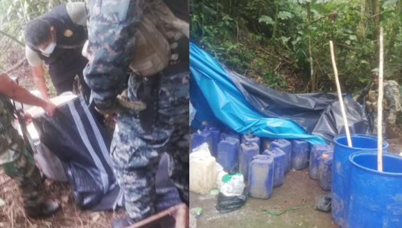 Ayacucho: comando y policías Vraem incautan 350 kilos de droga en estado sólido y líquido (Foto: Comando Conjunto)