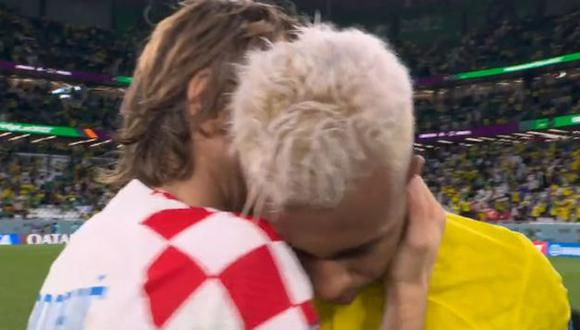 Luka Modric le dejó un mensaje de consuelo a Rodrygo tras eliminación de Brasil. (Captura: DirecTV Sports)