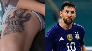 ¿Vaticinio o mufa? Hincha se tatúa a Lionel Messi campeón del Mundial Qatar 2022