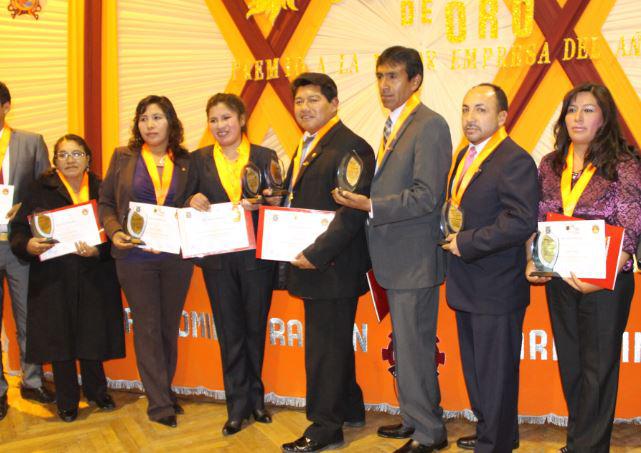 Correo recibe Premio Sol de Oro 2014 en Juliaca