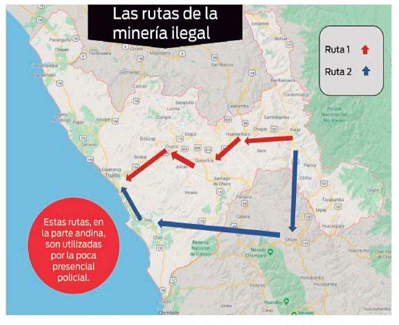 Organizaciones criminales resguardan a mineros ilegales y se disputan el oro 