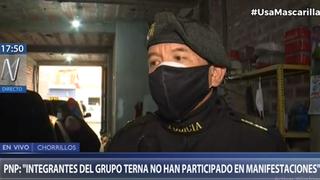 Grupo Terna de la PNP indica que sus agentes no participaron en marchas contra Manuel Merino del 12 y 14 de noviembre