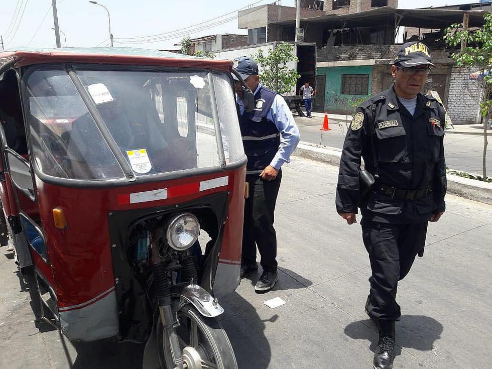 Envían más de 100 mototaxis informales al depósito Municipal de Villa El Salvador