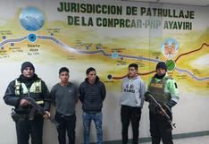 Capturan a banda de “robacarros” en la vía Juliaca – Cusco 
