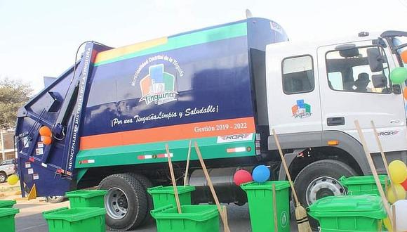Municipio de La Tinguiña adquiere camión compactador para el recojo de residuos 
