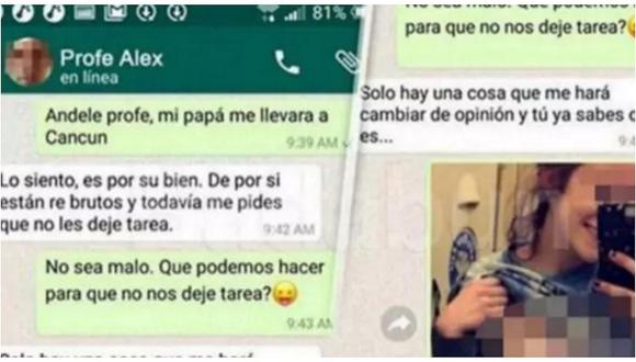 WhatsApp: profesor pedía fotos íntimas a alumnas para no dejarles tarea en Semana Santa