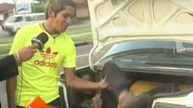 YouTube: Taxista atrapó y encerró en maletera de auto a ladrón [VIDEO]