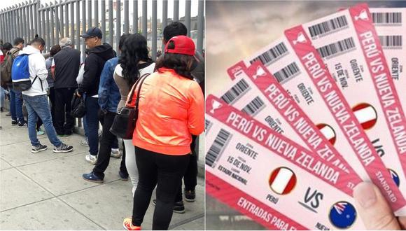 ​Perú vs Nueva Zelanda: Comerciantes rayan en cola para compra de entradas