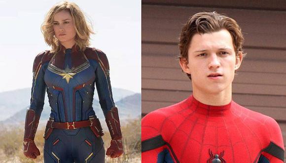 Spider-Man y Capitana Marvel tendrían un romance en nuevas películas 