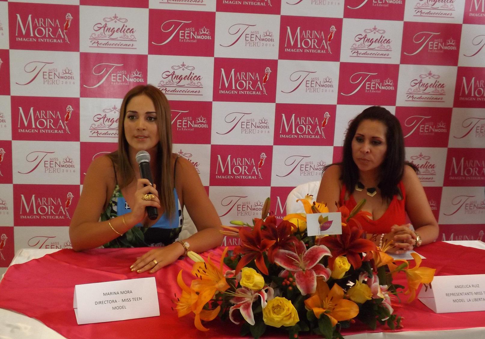 Trujillo: Marina Mora presenta el Miss Teen Model La Libertad 