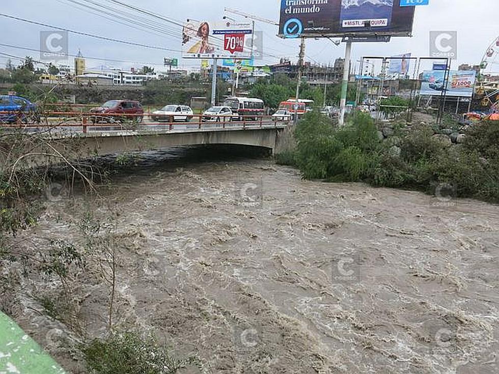 En alerta por posible desborde del río Chili (VIDEO Y FOTOS)