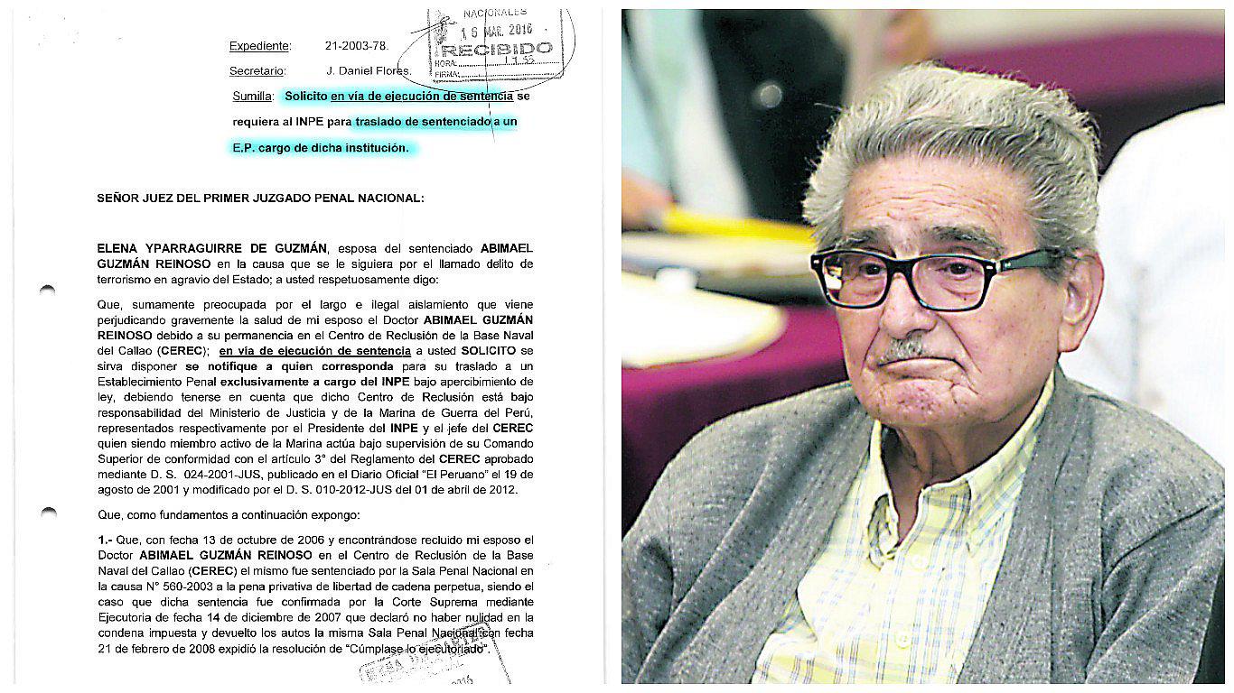 Poder Judicial rechaza solicitud de Abimael Guzmán para dejar Base Naval