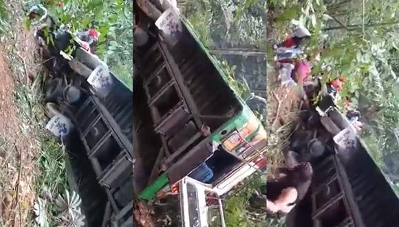 Un bus cae al abismo dejando al menos dos muertos en Nicaragua. (Foto: captura de video)