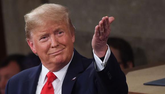 Trump celebra en la Casa Blanca por fin de su juicio político 
 / AFP / Olivier DOULIERY