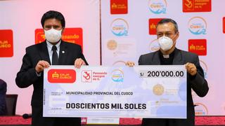 Municipalidad de Cusco entrega 400 mil soles al Arzobispado para planta de oxígeno