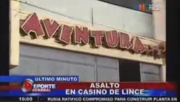 Lince: Roban más de 25 mil soles en asalto a un casino 
