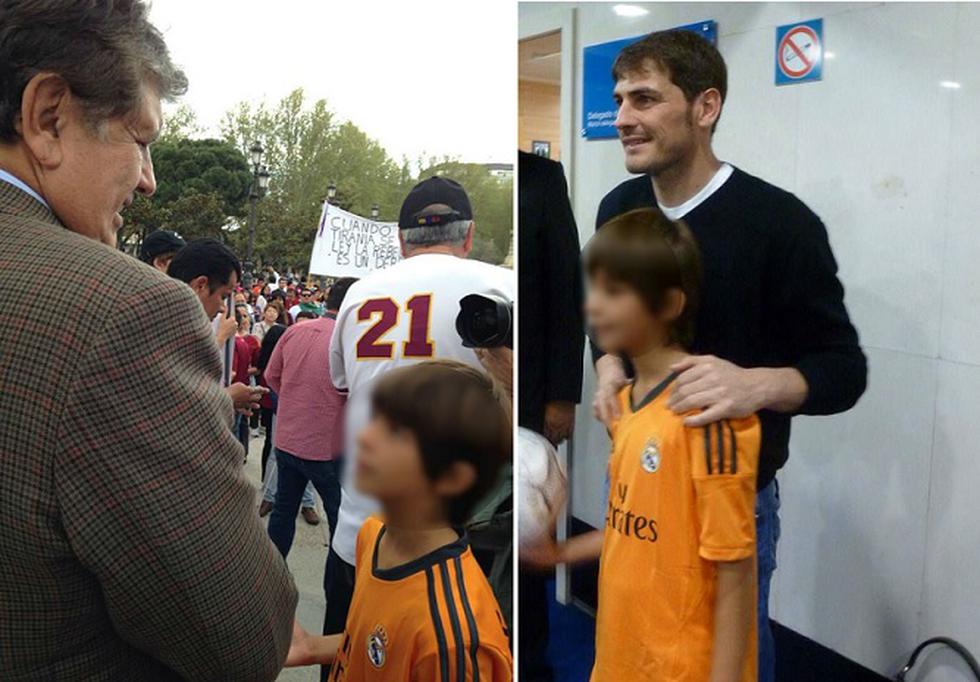 Alan García llevó a su hijo a conocer a los jugadores del Real Madrid
