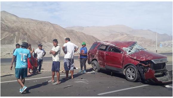 Accidente en Huarmey deja una persona fallecida. Fotos y texto: Corresponsal Paul Reyes
