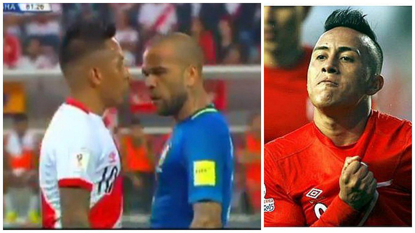 Perú vs. Brasil:  así fue intenso enfrentamiento entre Christian Cueva y Dani Alves durante el partido (VIDEO)
